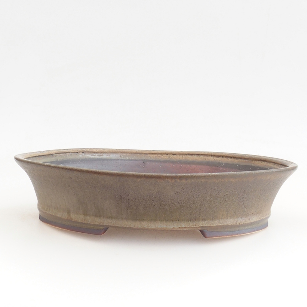 kerámia bonsai tál 27 x 24 x 6 cm, barna