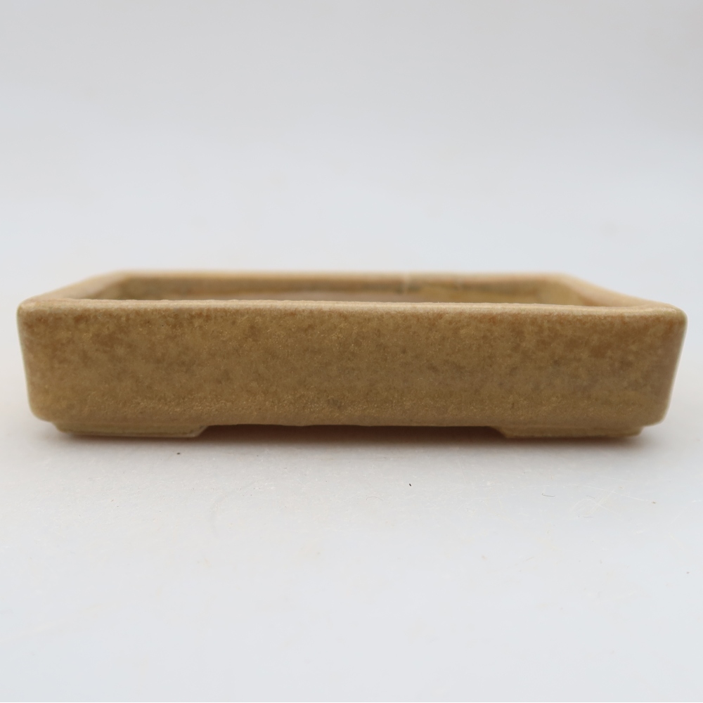 kerámia bonsai tál 10 x 7 x 2 cm, bézs színű