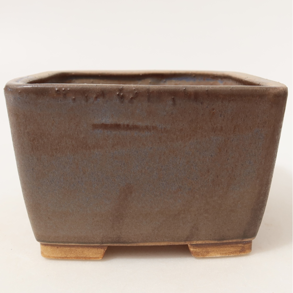 Kerámia bonsai tál, 13 x 13 x 8 cm, kék színű