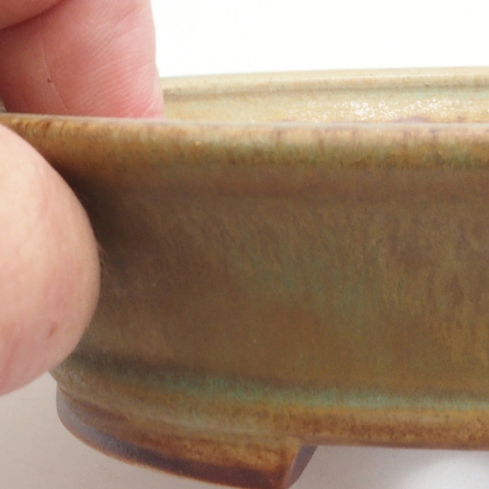 kerámia bonsai tál 10 x 8,5 x 4 cm, barna
