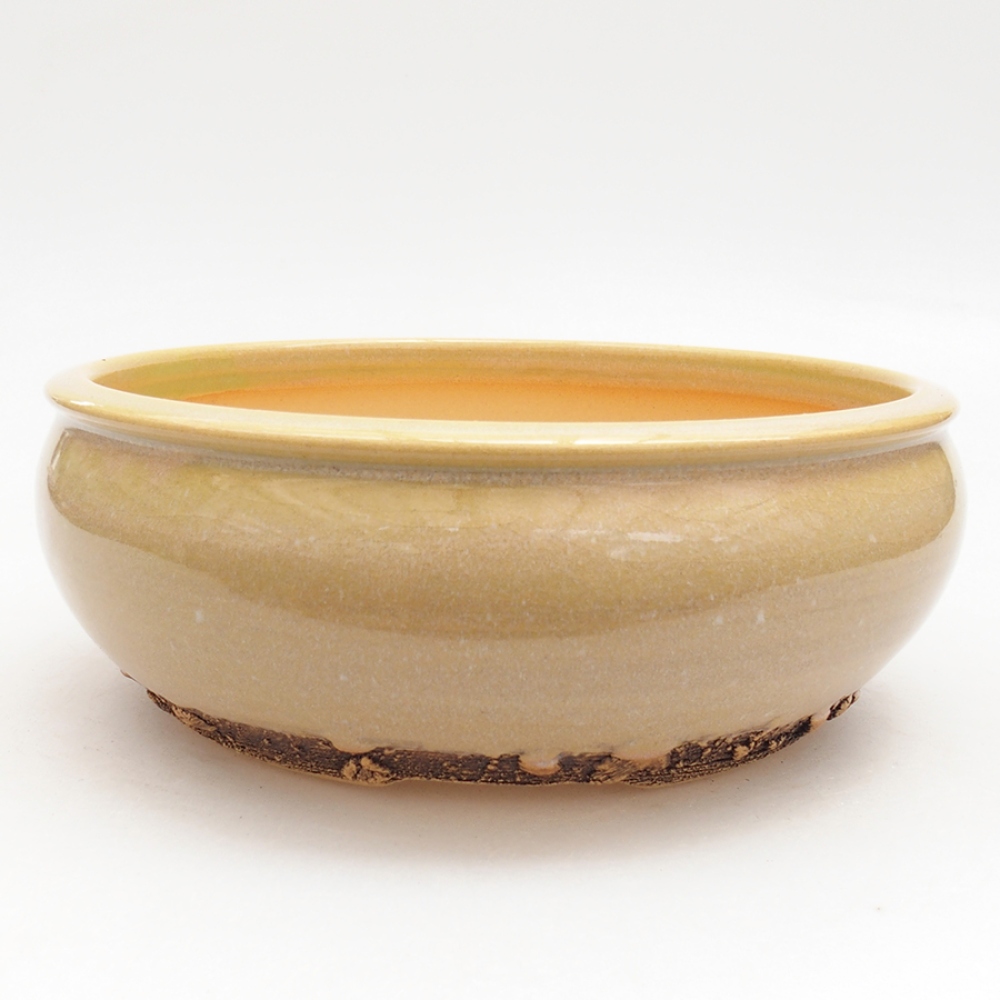 Kerámia bonsai tál 18,5 x 18,5 x 6,5 cm, zöld