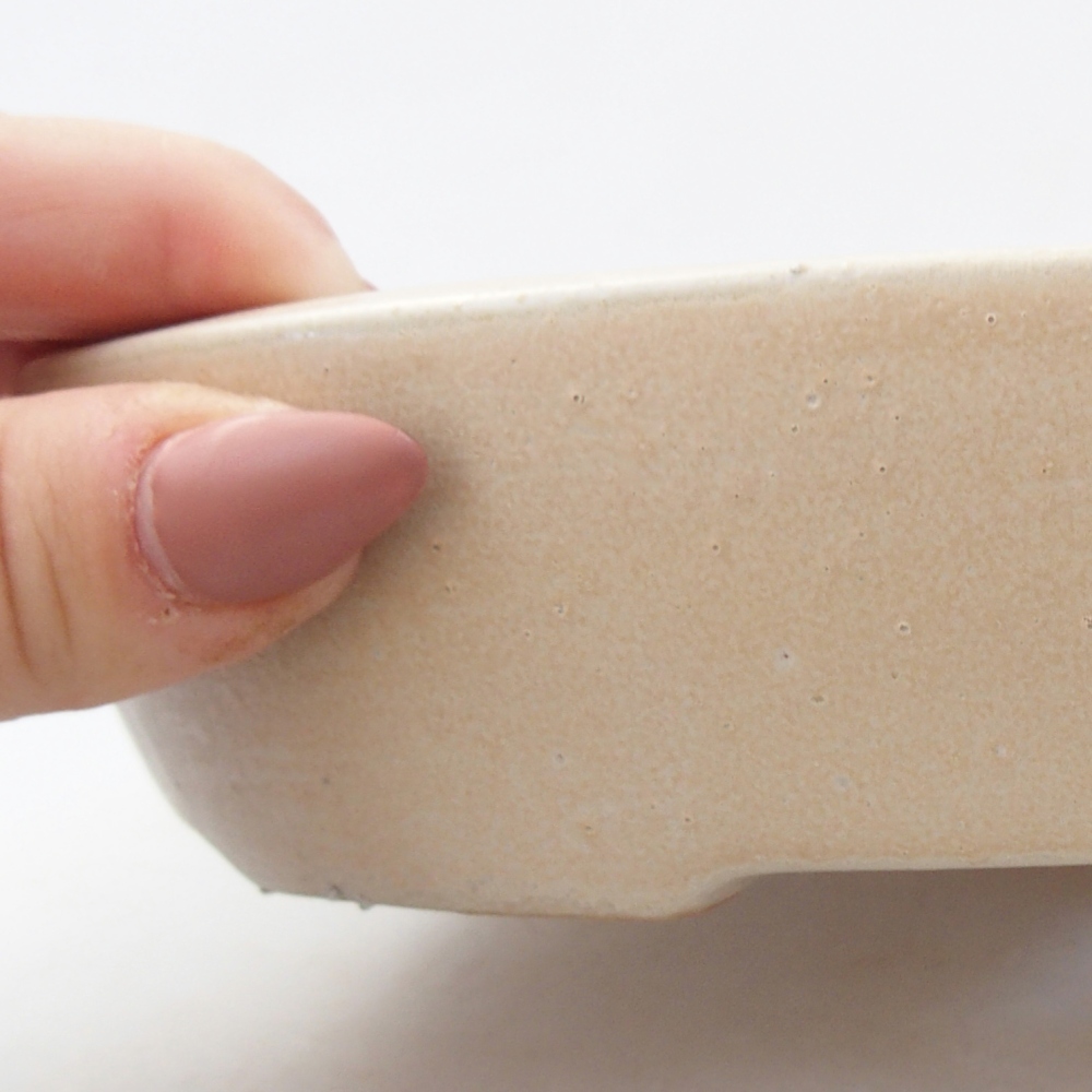 kerámia bonsai tál 22 x 16,5 x 4,5 cm, bézs színű