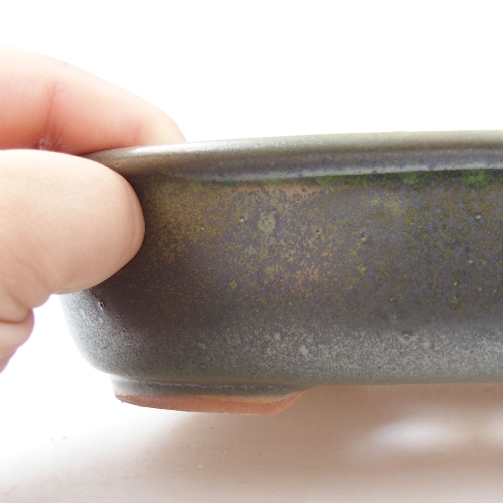 kerámia bonsai tál 22 x 17 x 5 cm, zöld