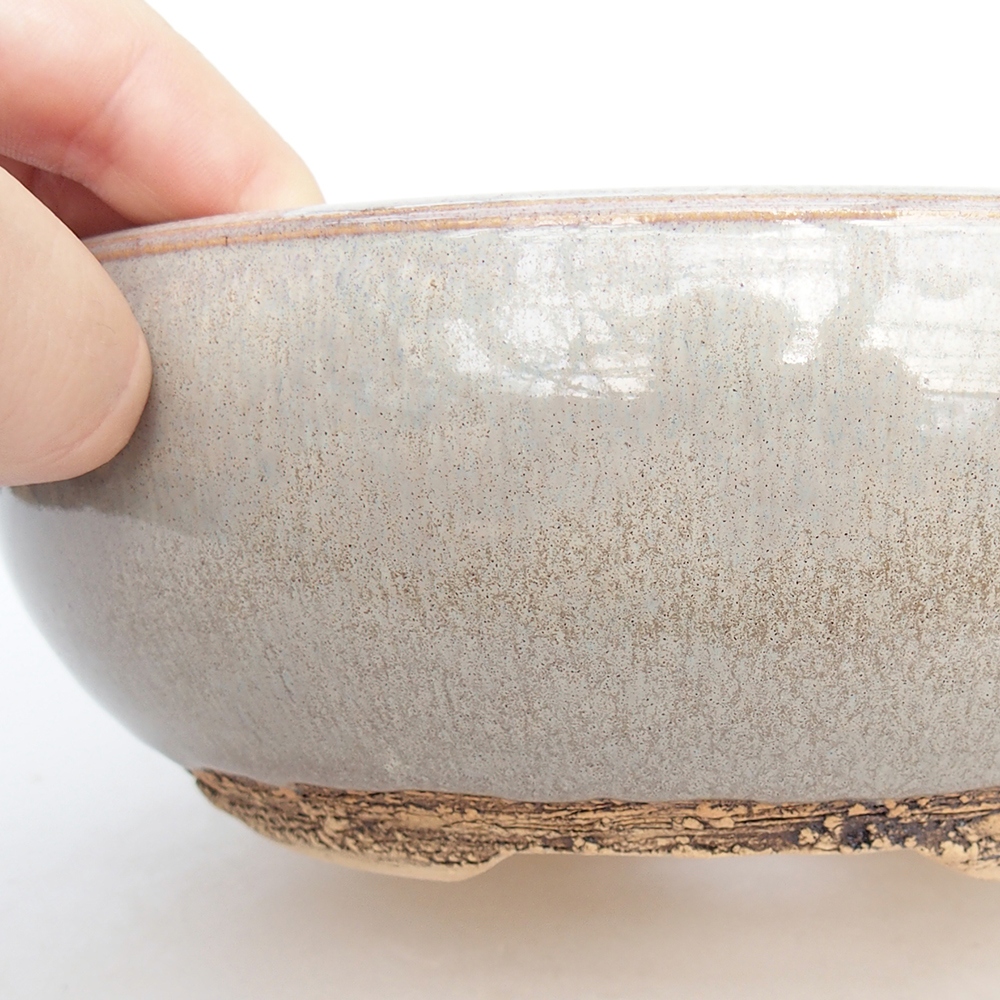 kerámia bonsai tál 19 x 19 x 6,5 cm, szürke