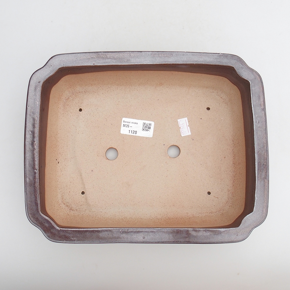 kerámia bonsai tál 27 x 21 x 7 cm, barna