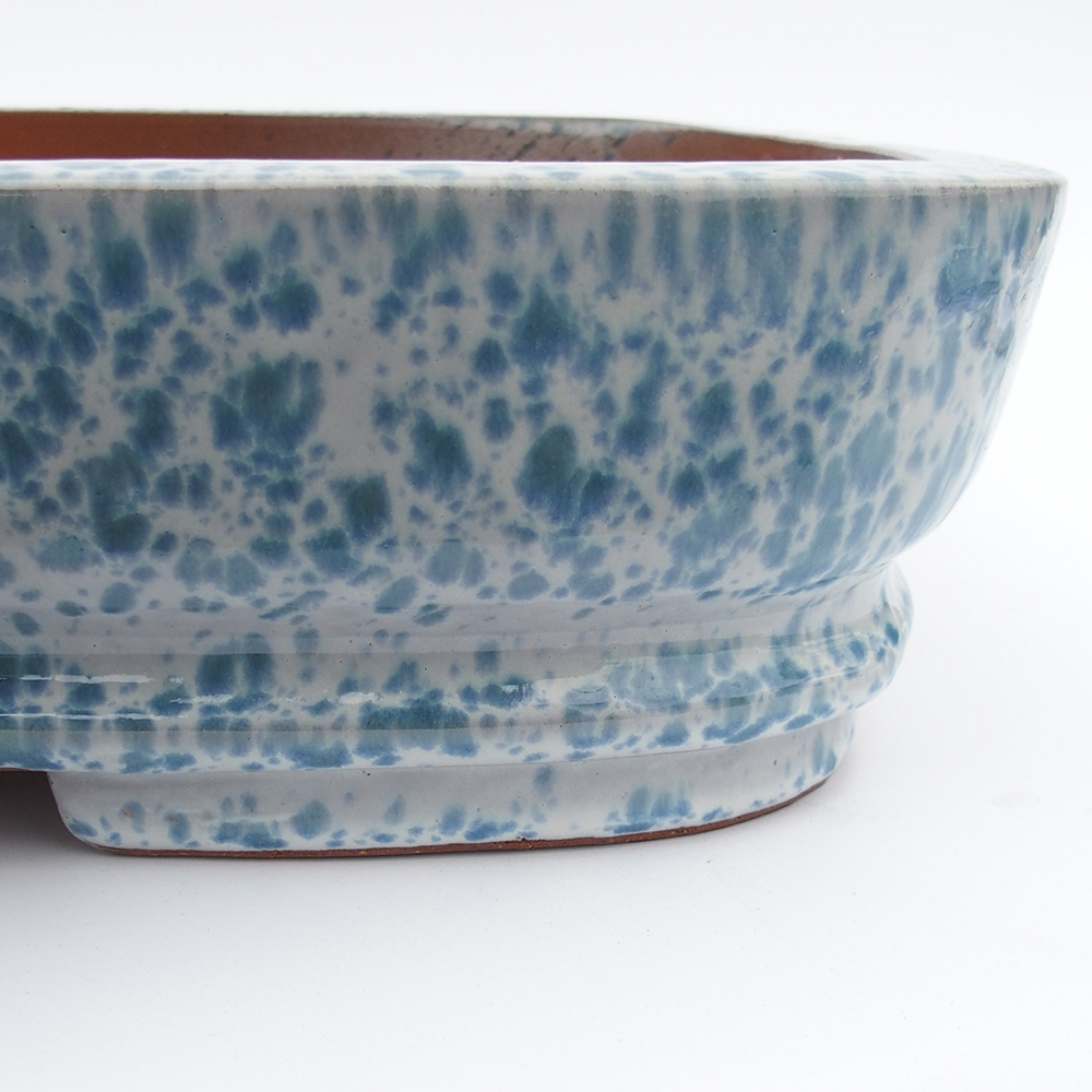 Tál 63 x 42 x 12 cm kék-fehér