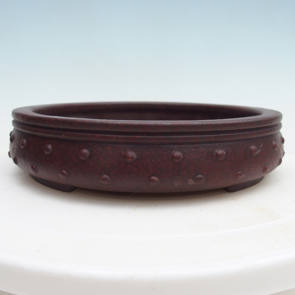 kerámia bonsai tál 17,5 x 17,5 x 4 cm, barna