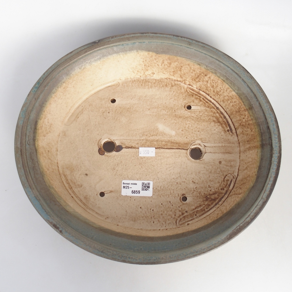 kerámia bonsai tál 32 x 29 x 7 cm, kék színben