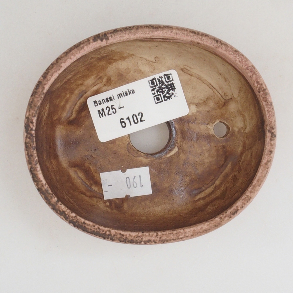 kerámia bonsai tál 10 x 8,5 x 4 cm, barna