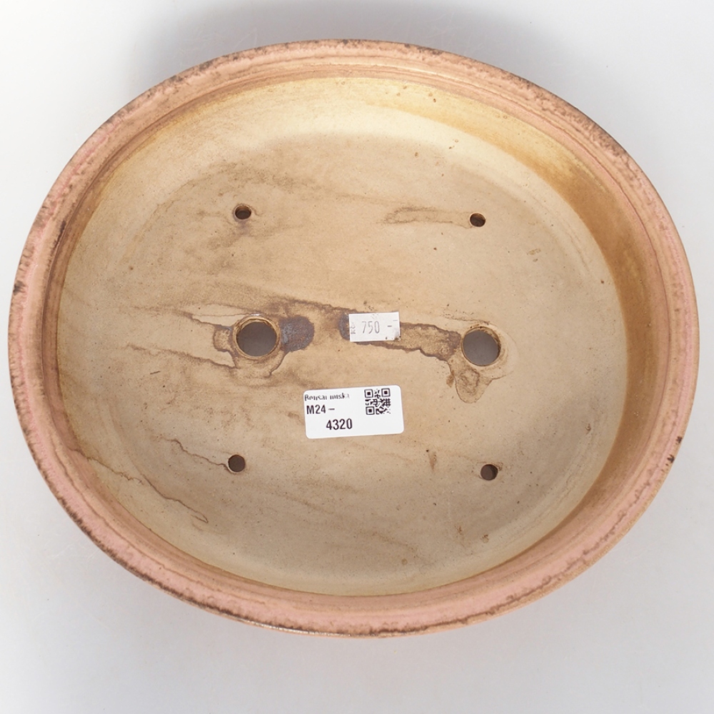 kerámia bonsai tál 28 x 24 x 6 cm, rózsaszínű