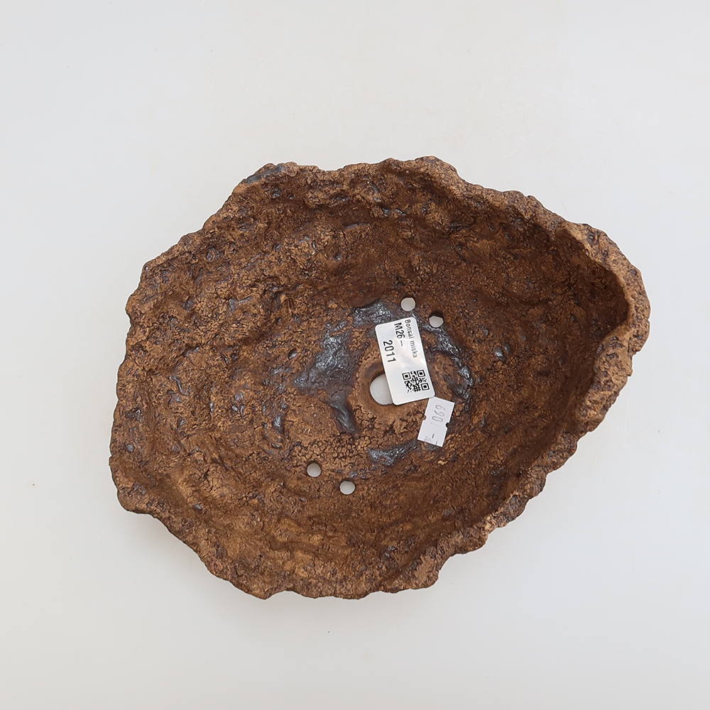 Kerámia héj, 20 x 16 x 14 cm, barna színű