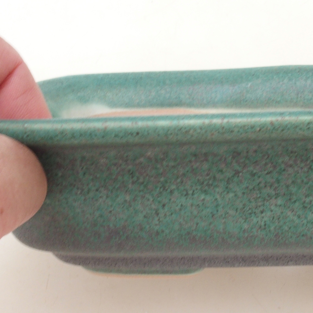 Bonsai tál H02 - 19 x 13 x 5 cm. - zöld