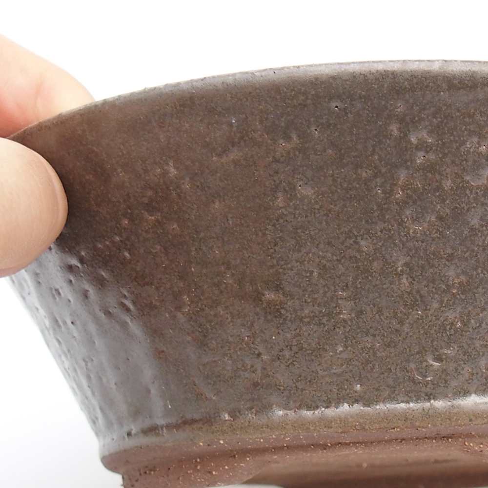 Kerámia bonsai tál 17,5 x 17,5 x 6 cm, fém színben