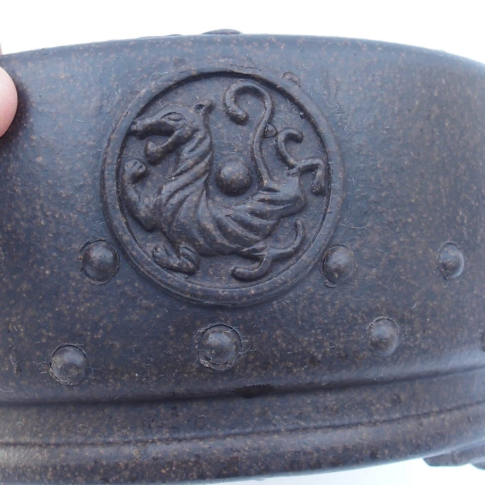 Tál 25 x 25 x 11,5 cm barna okkersárga