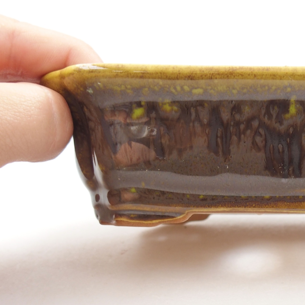 kerámia bonsai tál 22 x 17 x 5 cm, zöld