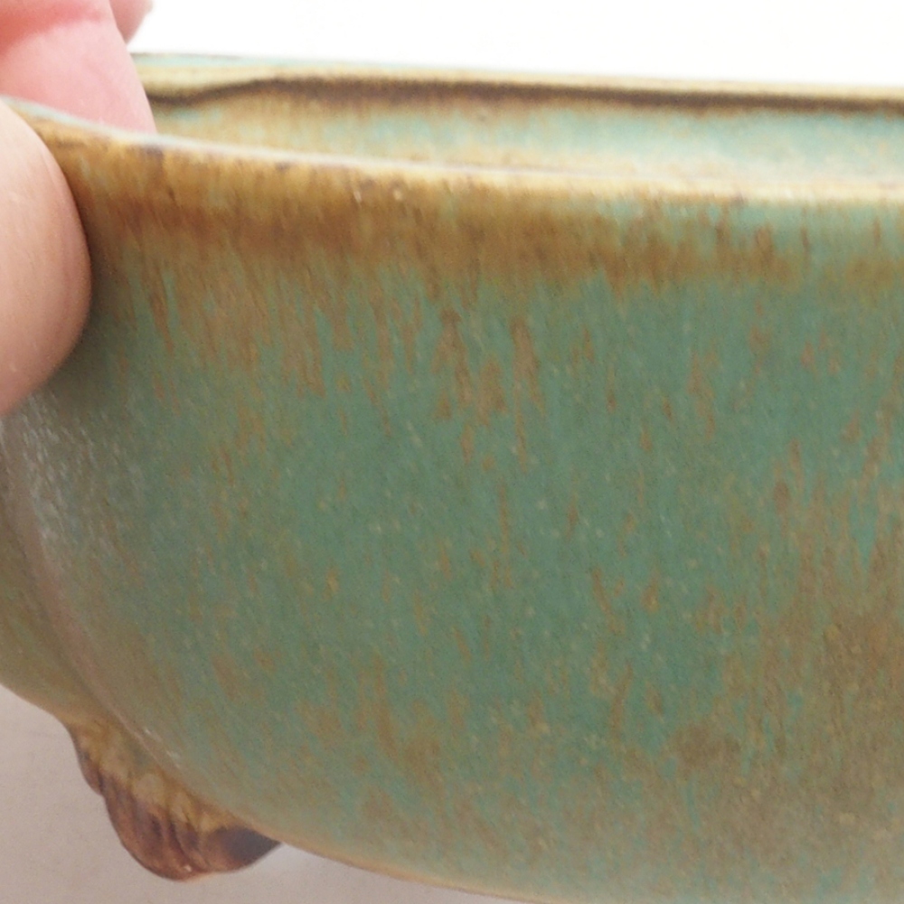 kerámia bonsai tál 10 x 8,5 x 4 cm, barna