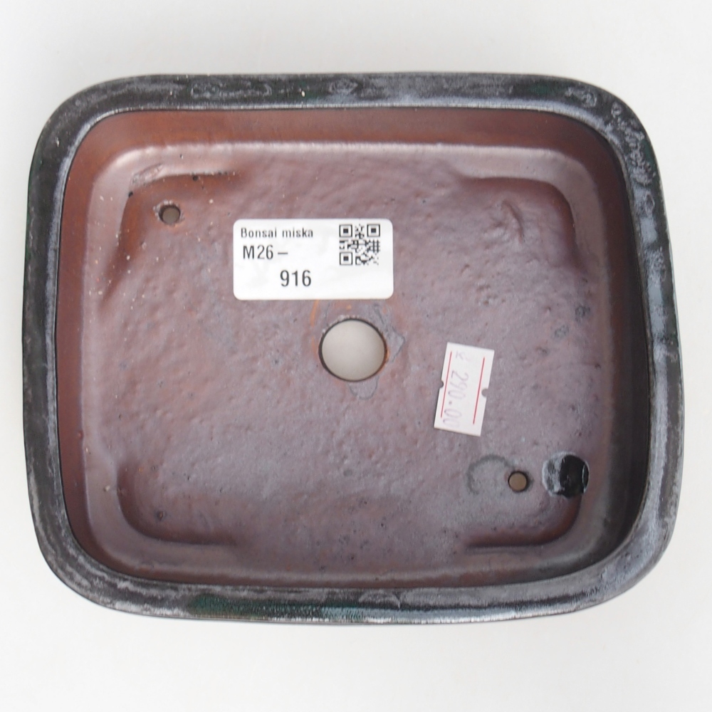 Kerámia bonsai tál 14,5 x 12,5 x 4,5 cm, fekete színben