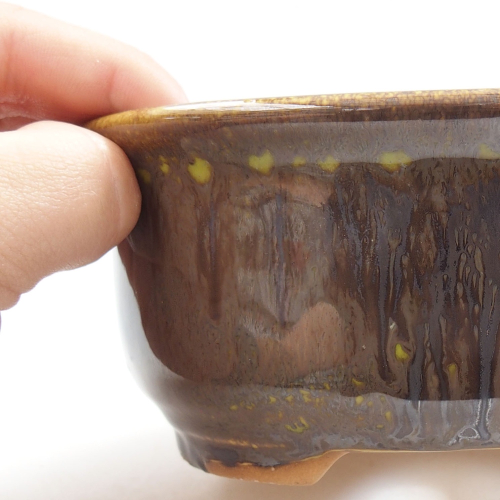 kerámia bonsai tál 22 x 17 x 5 cm, zöld