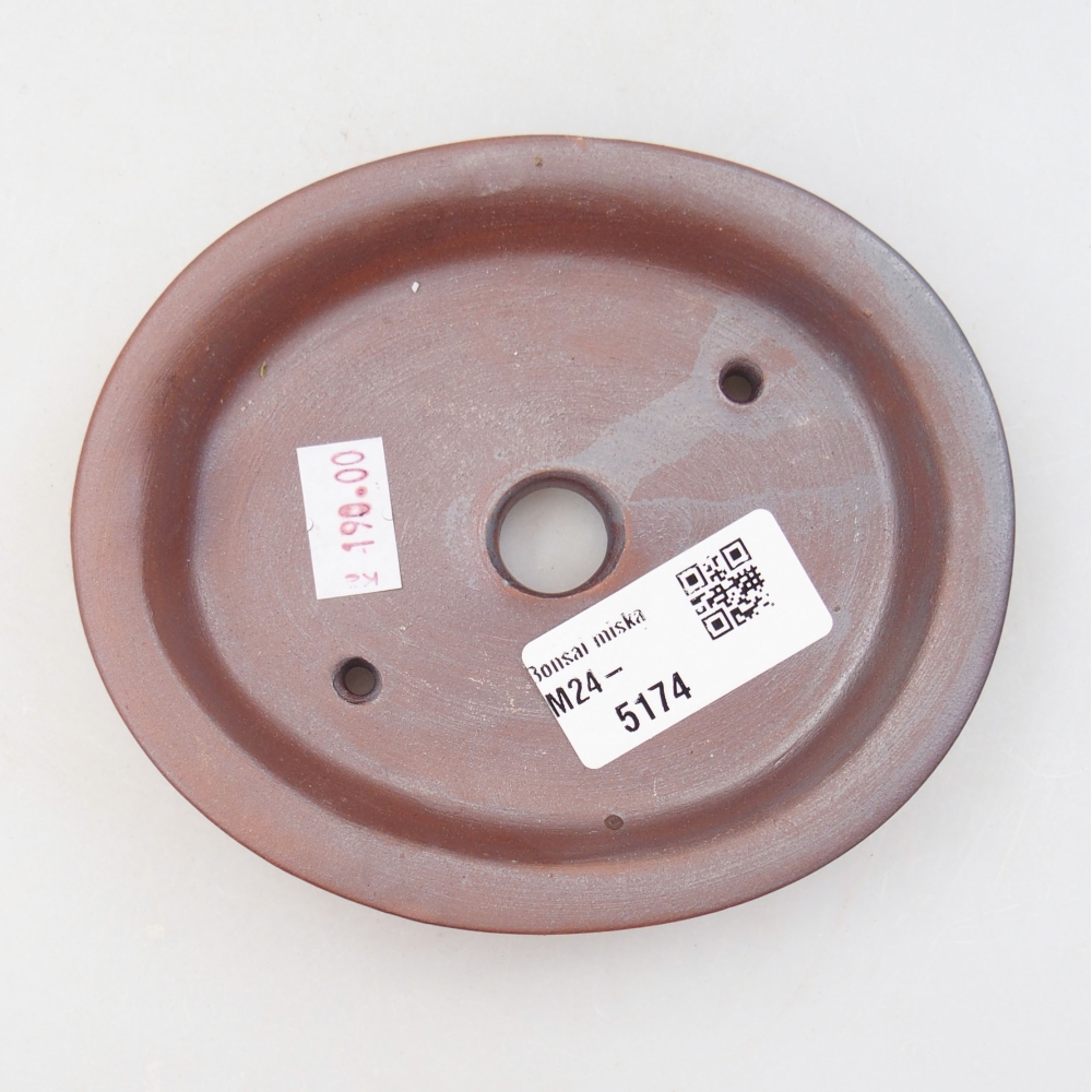 kerámia bonsai tál 12,5 x 10,5 x 2 cm, barna