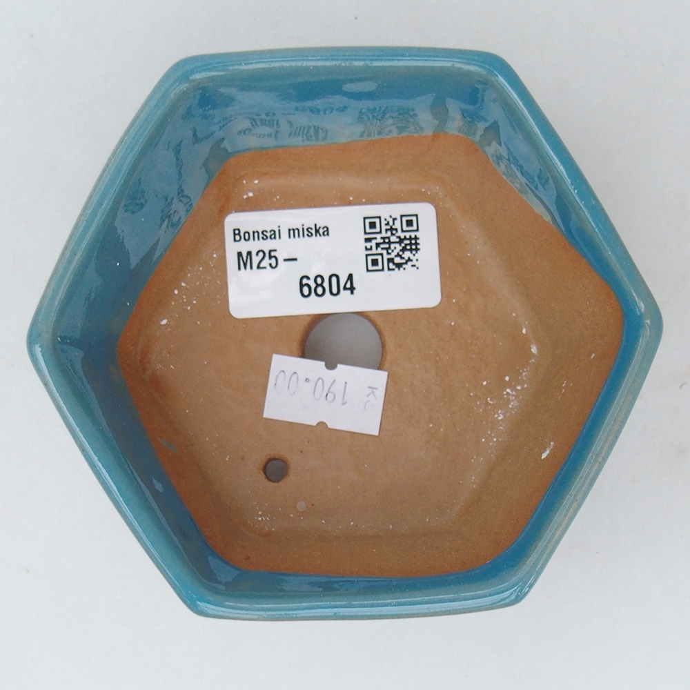 kerámia bonsai tál 10,5 x 9,5 x 5 cm, kék színben