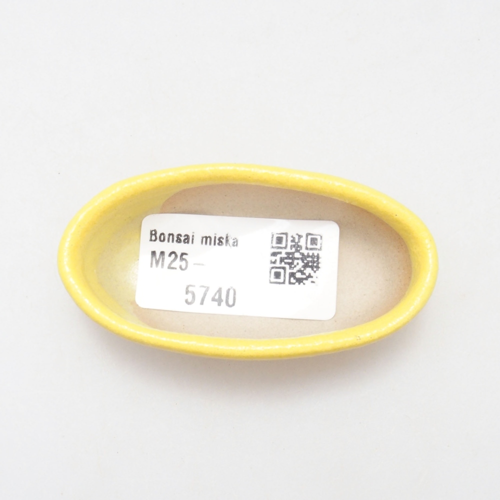 kerámia bonsai tál 6,5 x 3,5 x 2 cm, sárga