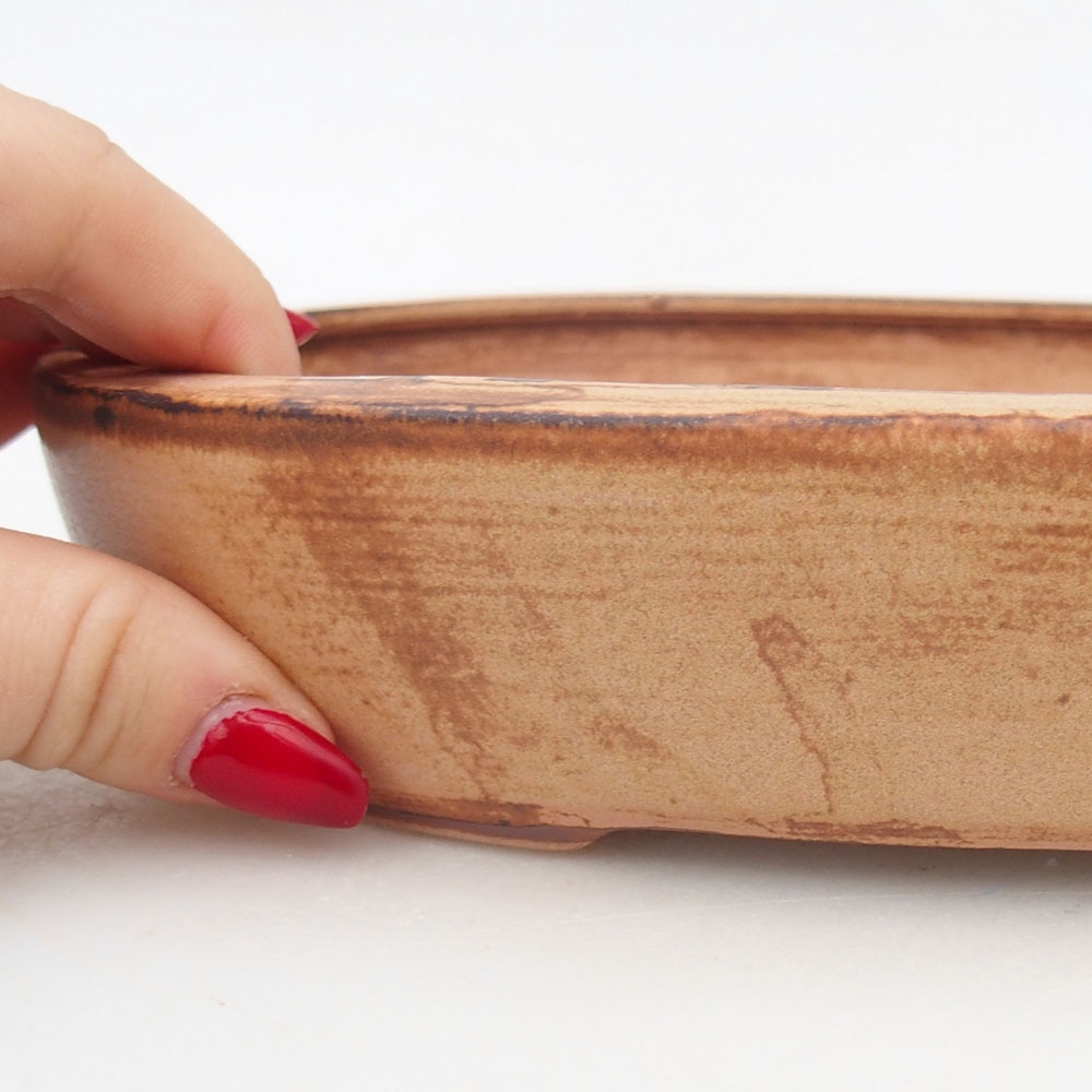 kerámia bonsai tál 22 x 17 x 4 cm, rózsaszínű