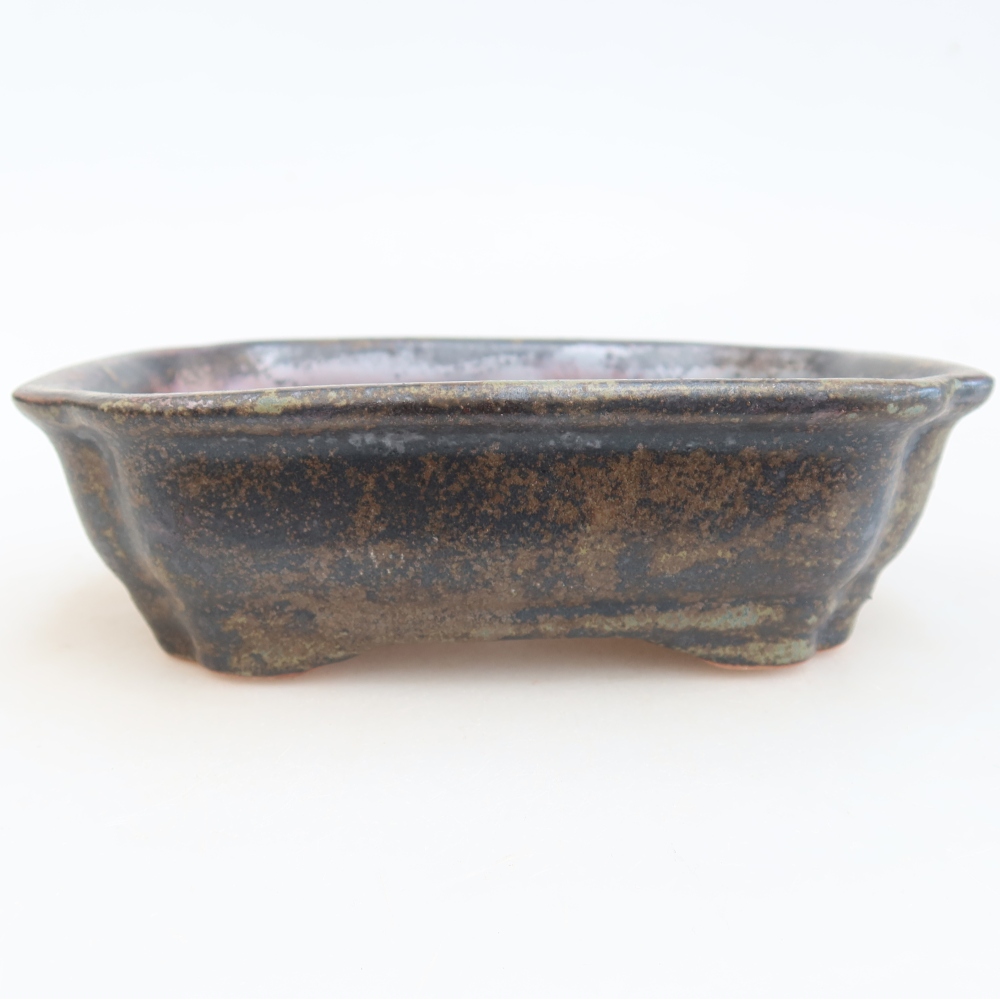 kerámia bonsai tál 15,5 x 12 x 4,5 cm, barna