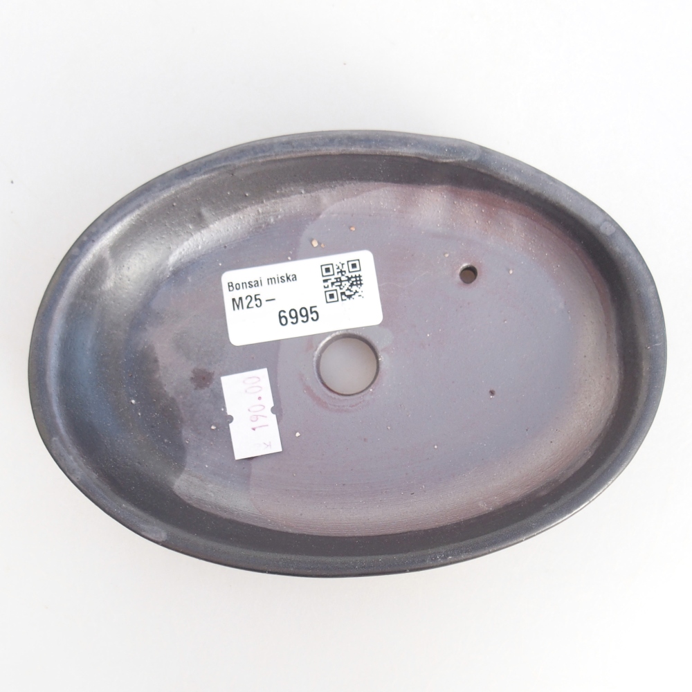 kerámia bonsai tál 15,5 x 11 x 2,5 cm, szürke