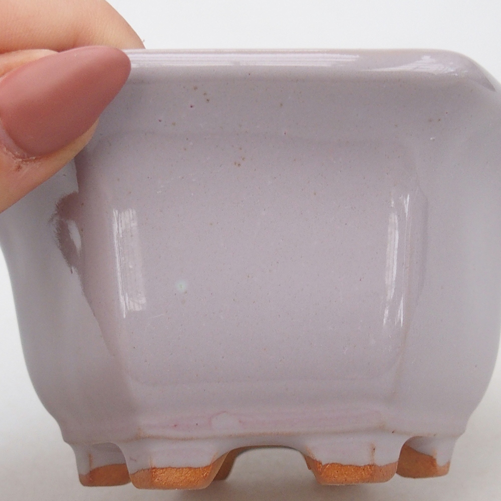 Kerámia bonsai tál 10,5 x 9,5 x 5,5 cm, rózsaszínű