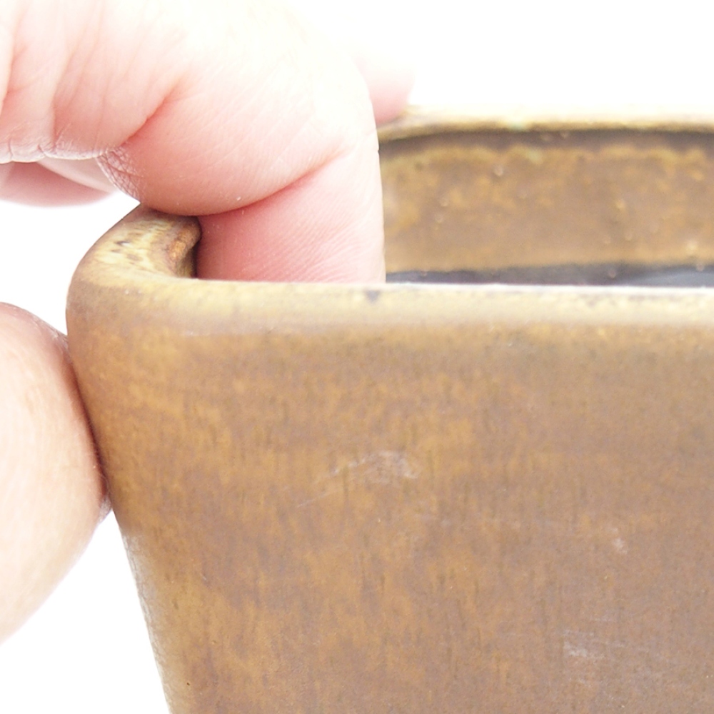 kerámia bonsai tál 10 x 10 x 12 cm, barna