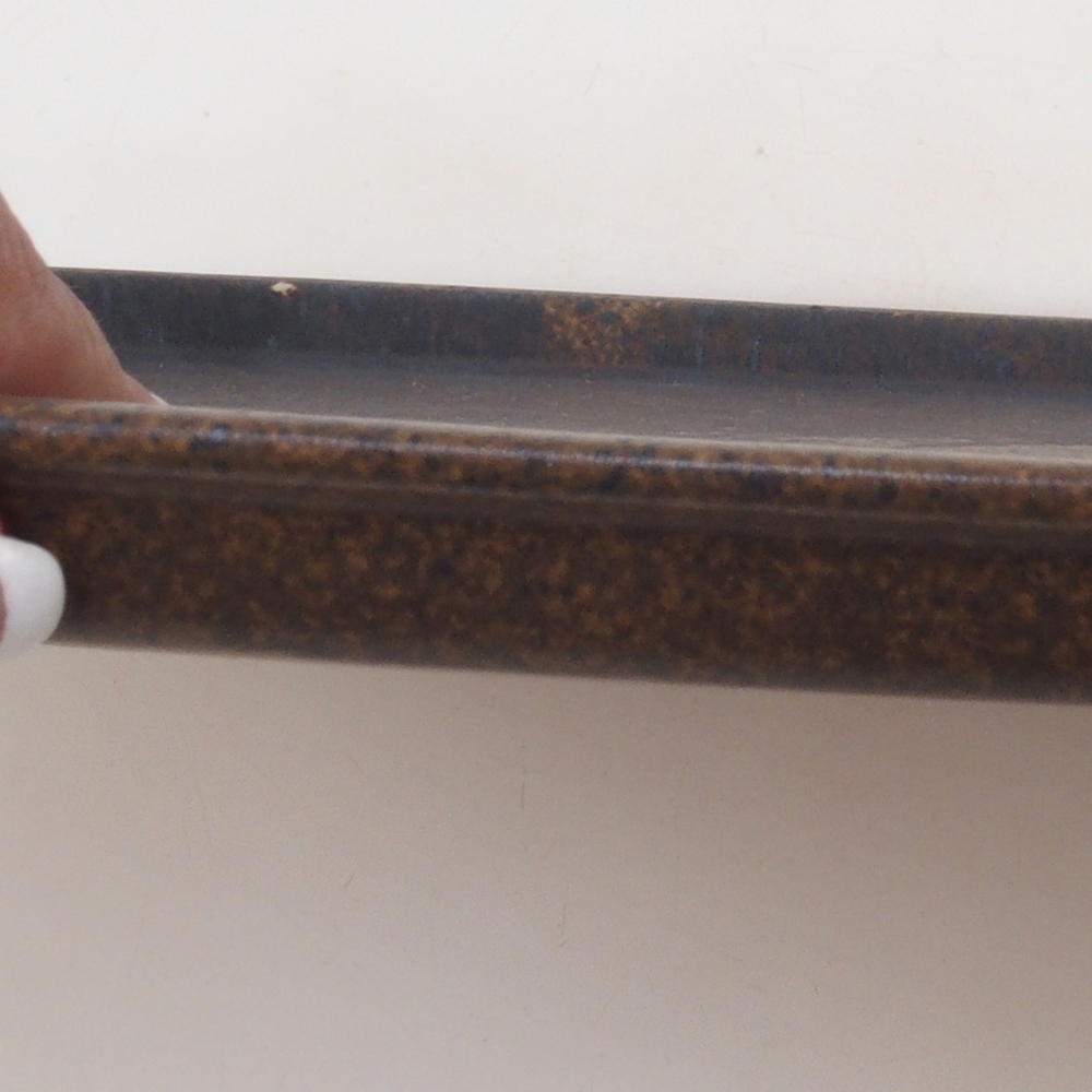 Kerámia tálca H09 - 28,5 x 19,5 x 1,5 cm - barna