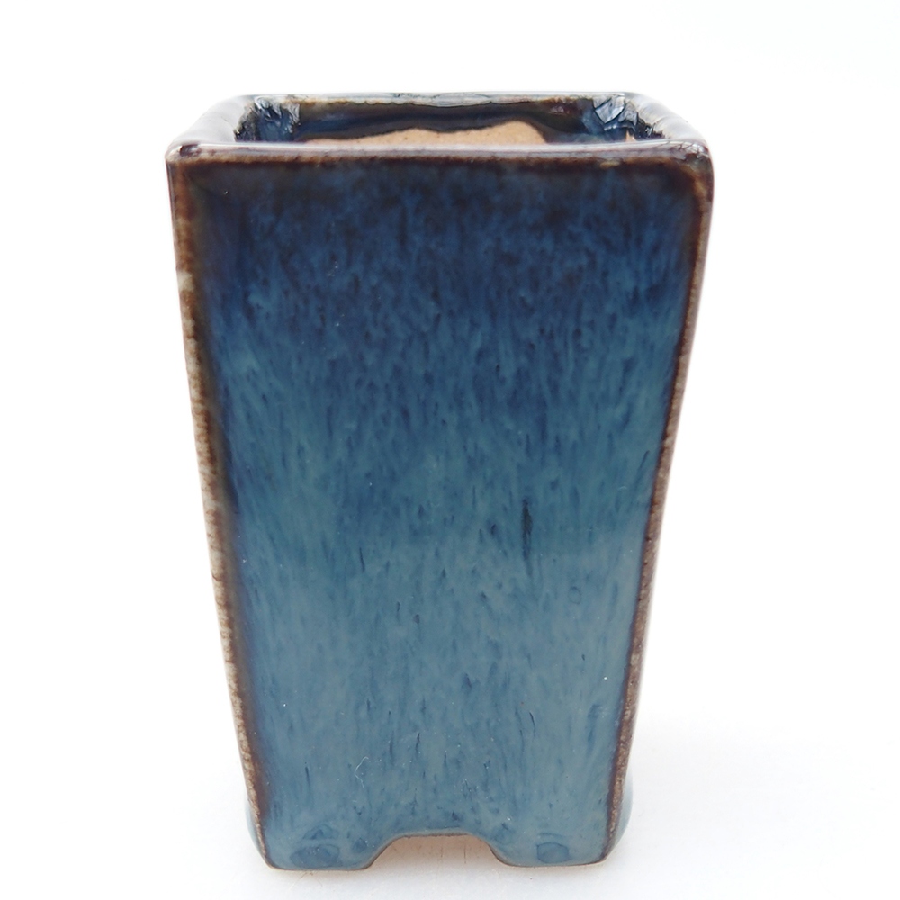 Mini bonsai tál 3,5 x 3,5 x 5 cm, kék színben