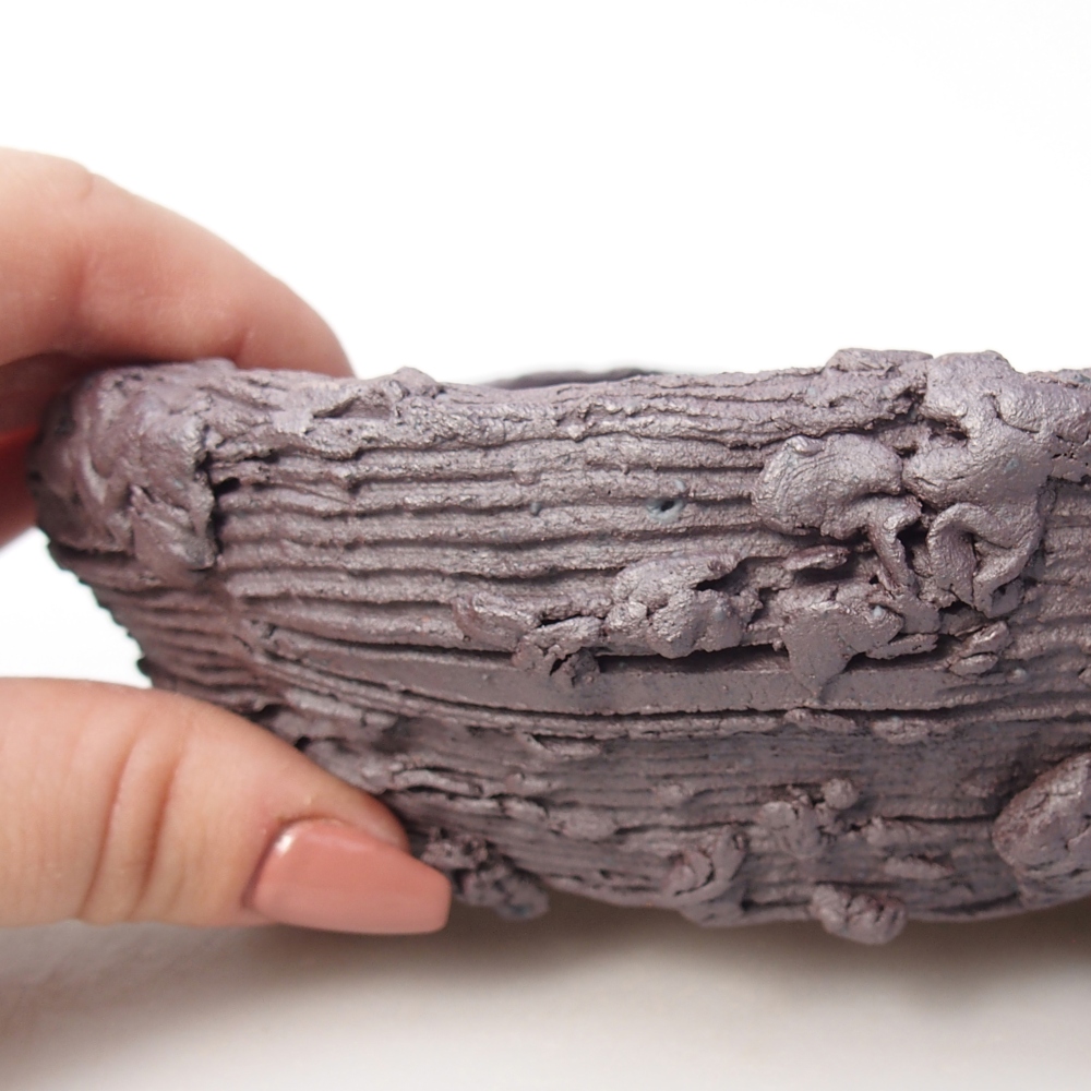 Kerámia bonsai tál 16,5 x 16 x 5,5 cm, fém színben