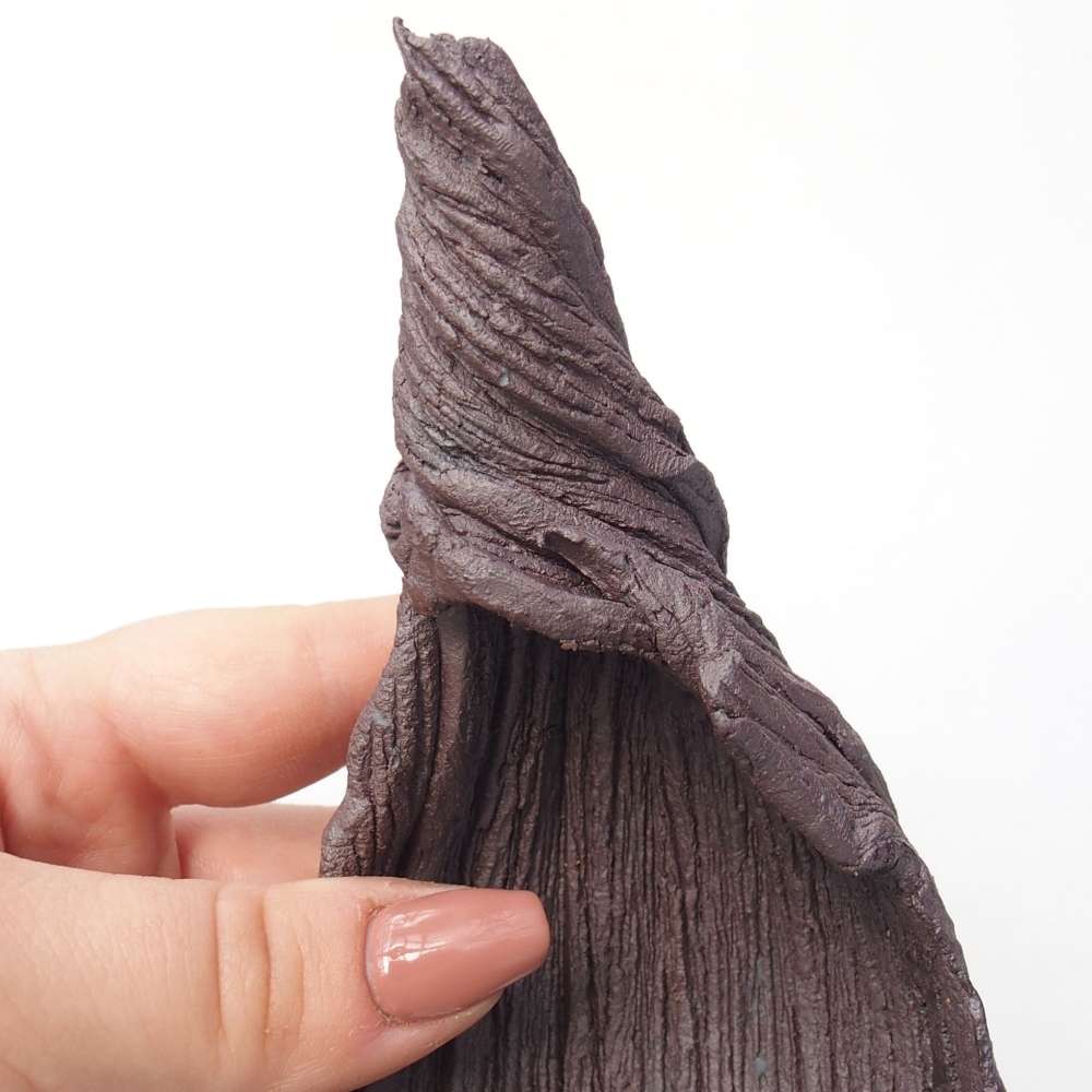 Kerámia kagyló 10 x 7,5 x 14,5 cm , fémes színű