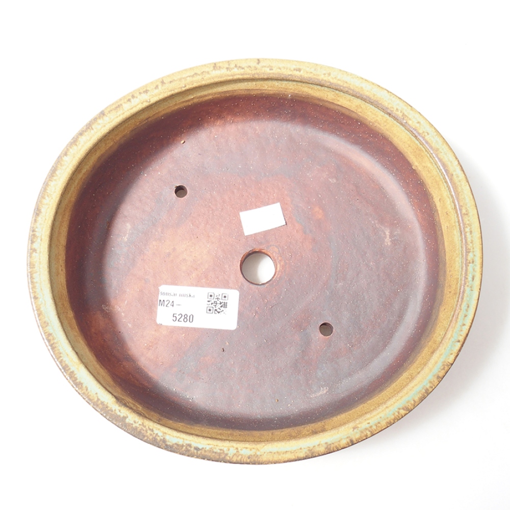 kerámia bonsai tál 21 x 19 x 5 cm, zöld