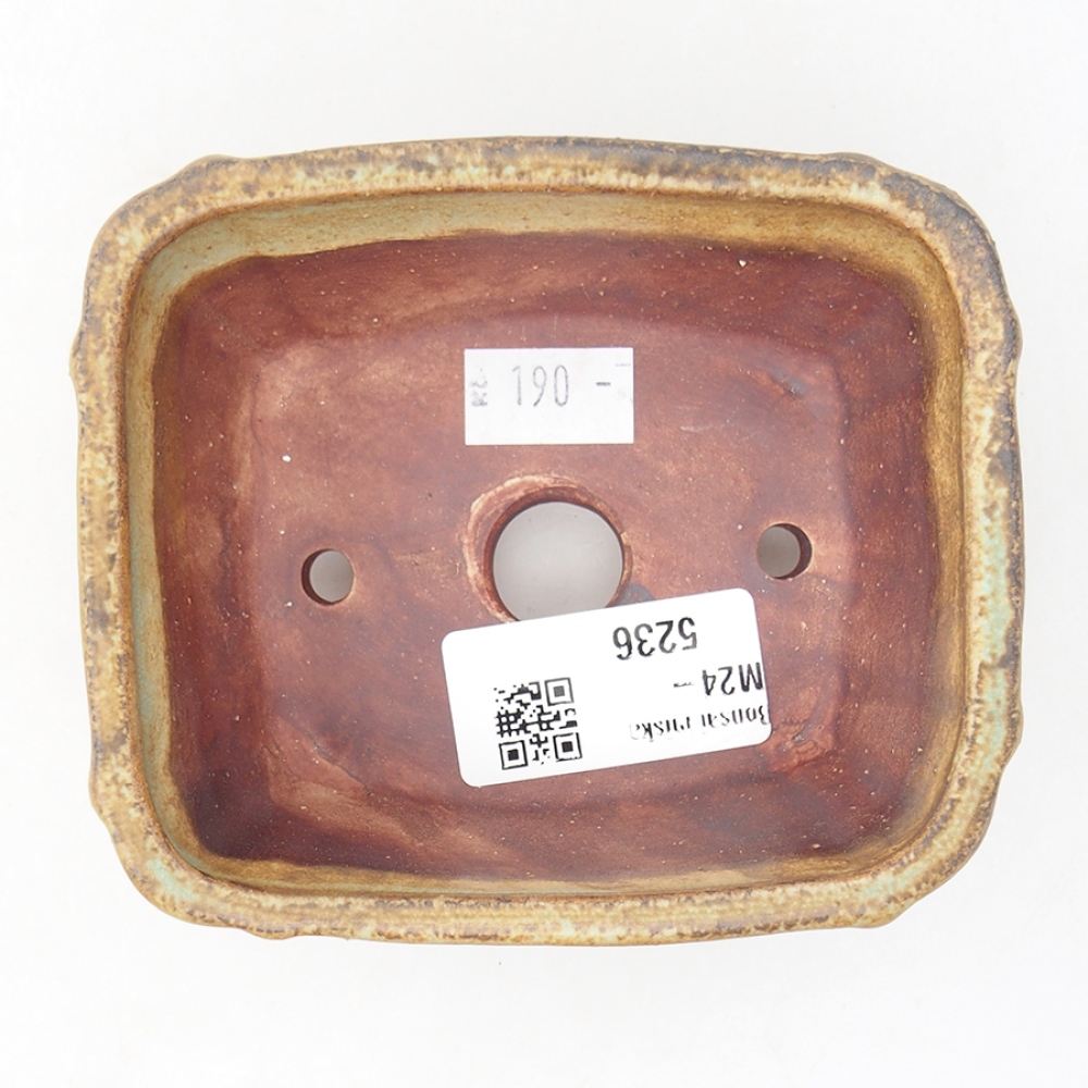 kerámia bonsai tál 10,5 x 8,5 x 4 cm, zöld