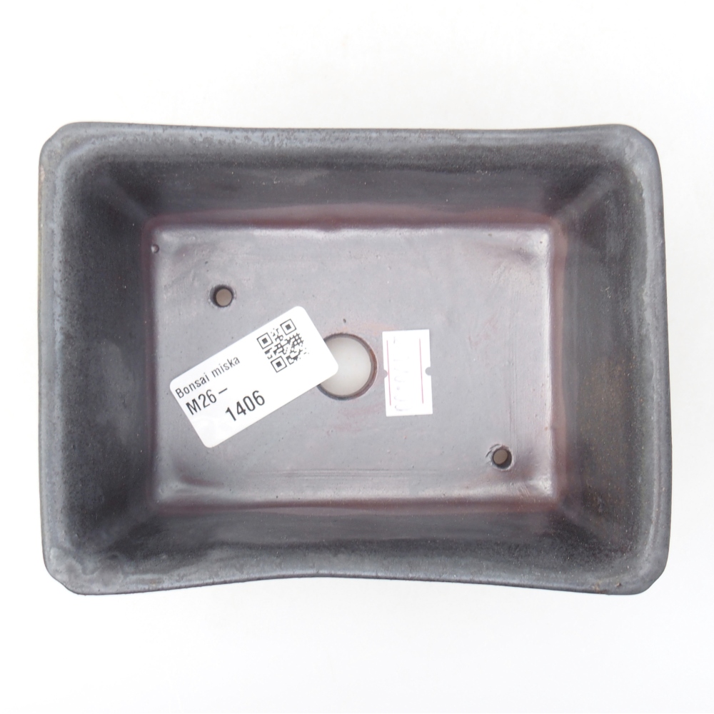 kerámia bonsai tál 13,5 x 10 x 5,5 cm, barna