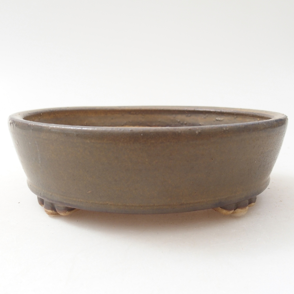 kerámia bonsai tál 13,5 x 13,5 x 4 cm, barna
