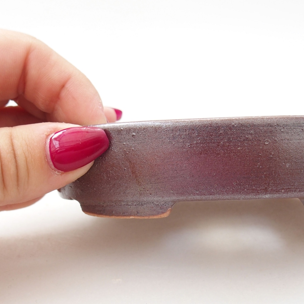 kerámia bonsai tál 11,5 x 9 x 2,5 cm, barna