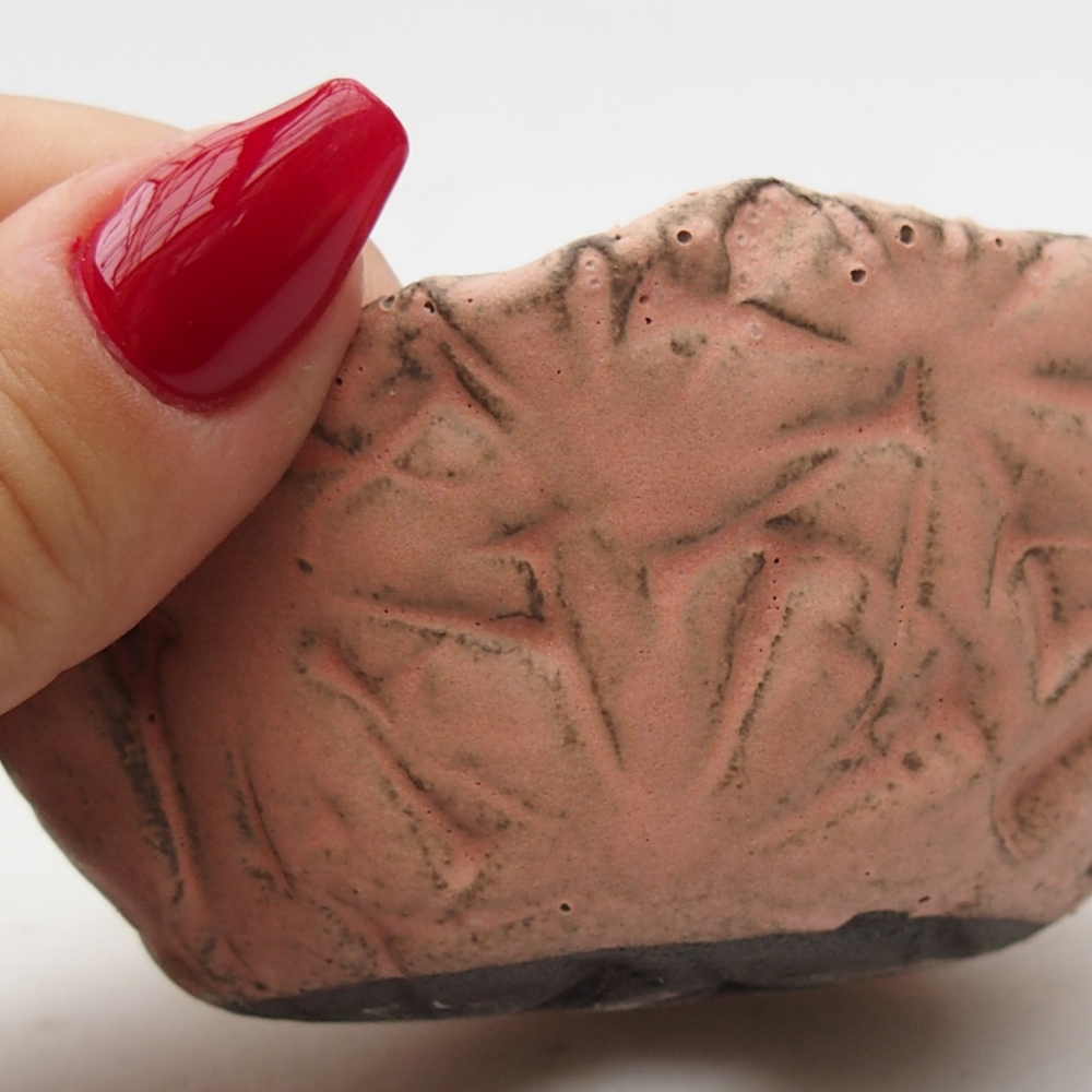 Kerámia kagyló 9 x 8 x 4 cm , rózsaszín színű