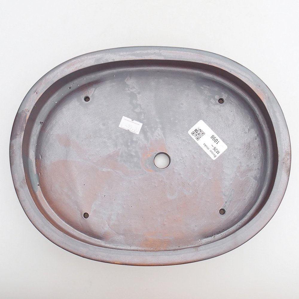 Kerámia bonsai tál 26 x 20 x 5 cm, fém színben