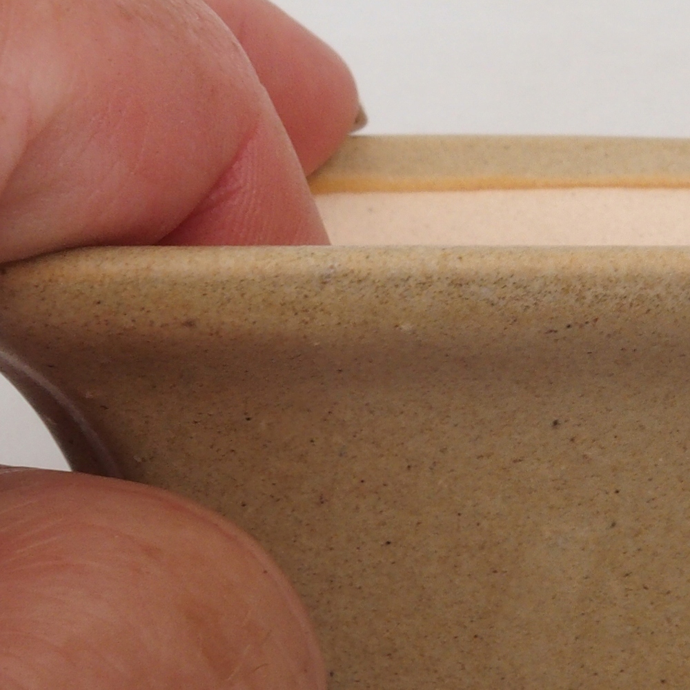 Mini bonsai tál 7,5 x 7,5 x 4,5 cm, barna