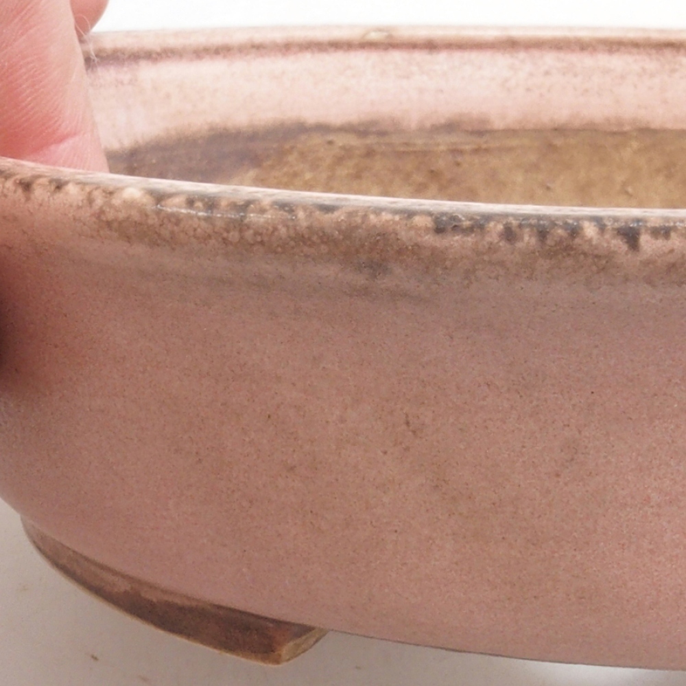 kerámia bonsai tál 10 x 8,5 x 4 cm, barna