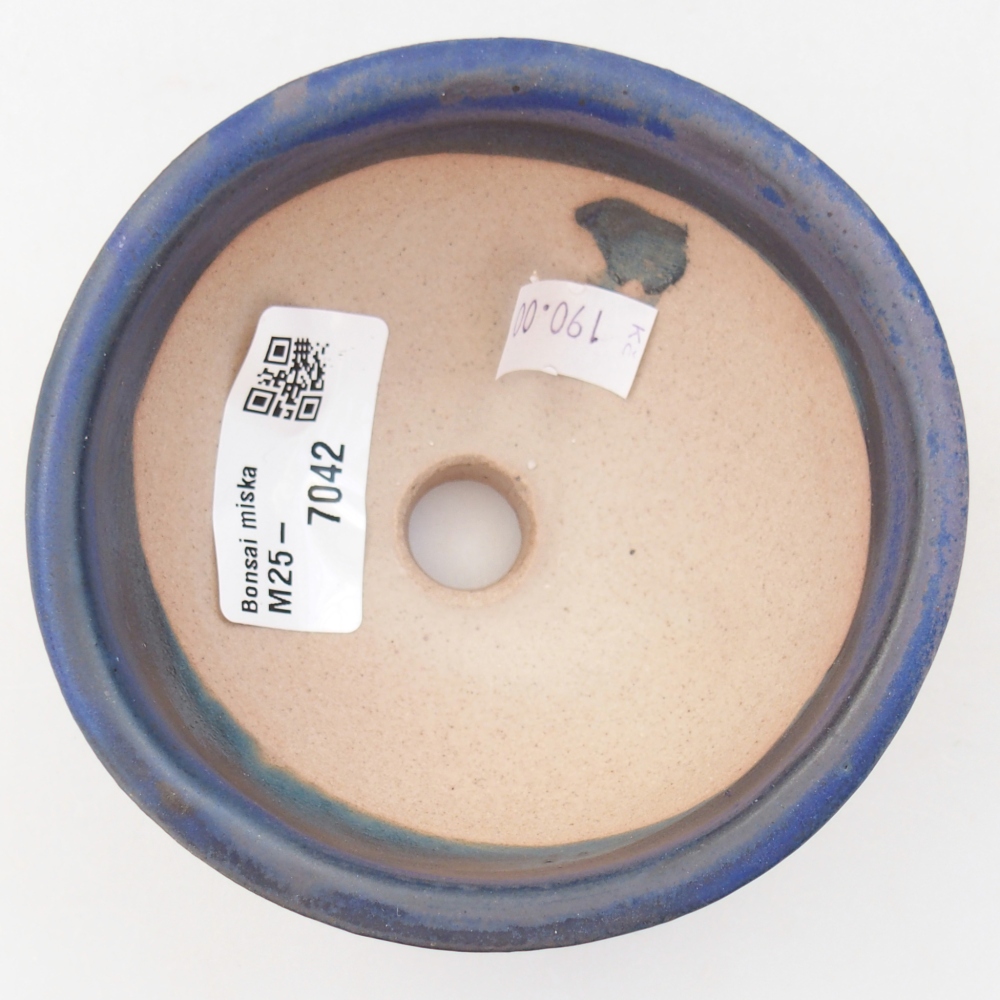 kerámia bonsai tál 9,5 x 9,5 x 5 cm, kék színben