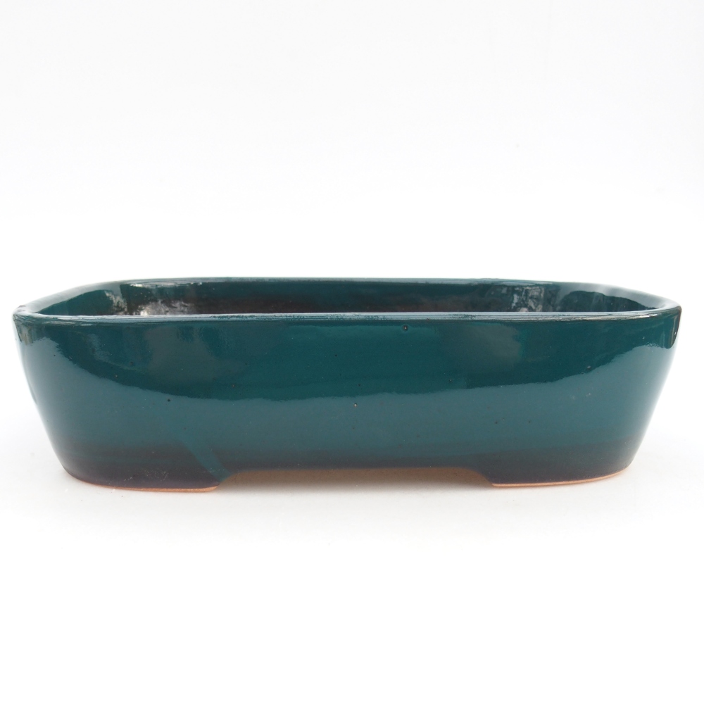 kerámia bonsai tál 23 x 18 x 5,5 cm, zöld