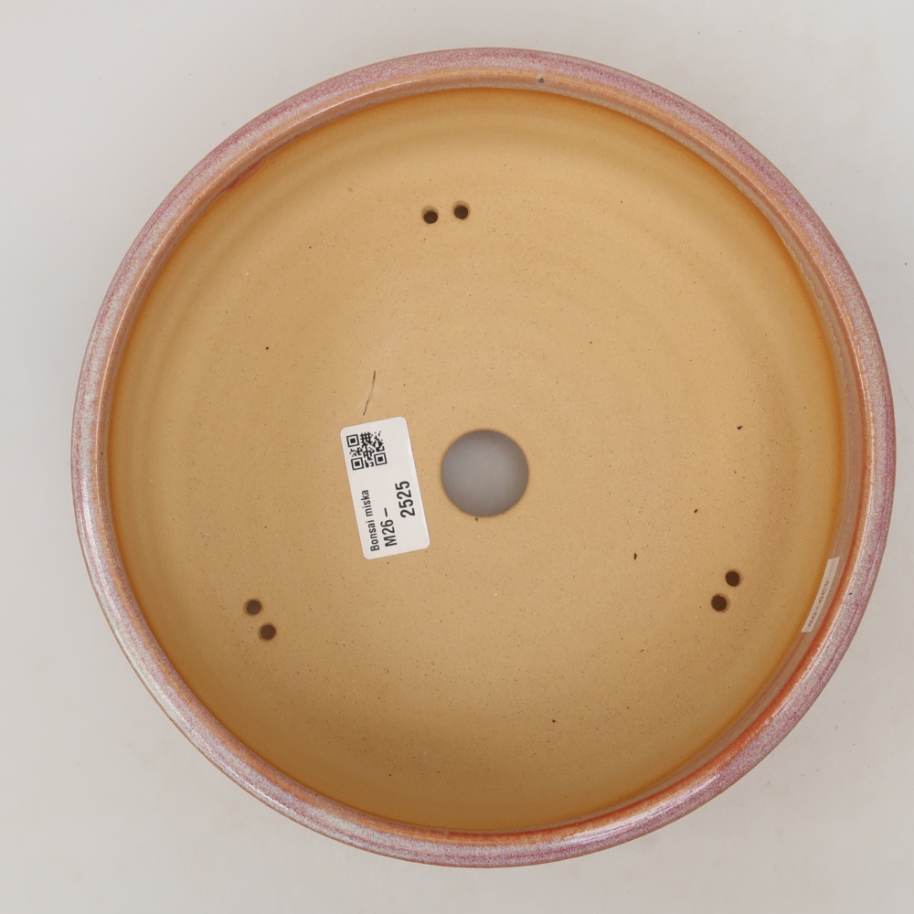 Kerámia bonsai-tál 21,5 x 21,5 x 6,5 cm, rózsaszín