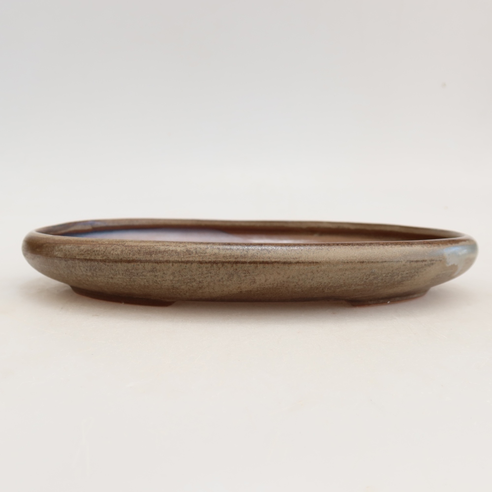 kerámia bonsai tál 22,5 x 16,5 x 3 cm, barna