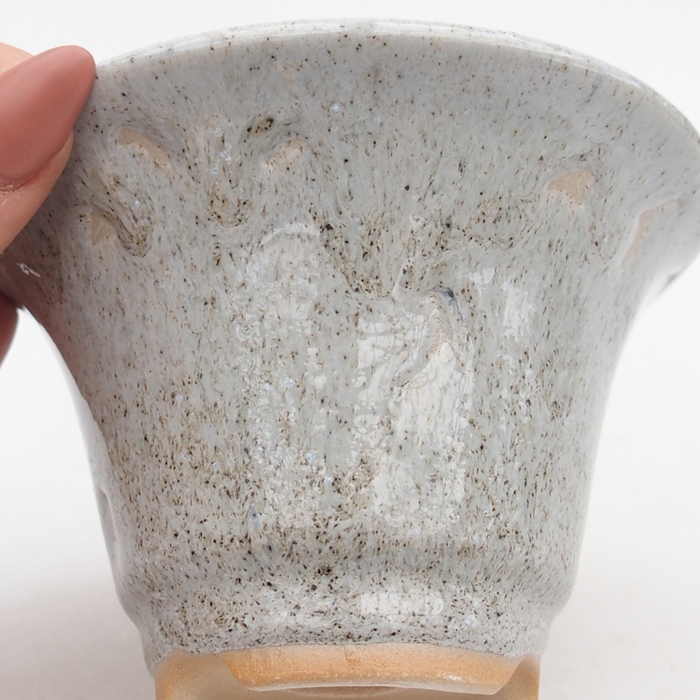 kerámia bonsai tál 10,5 x 10,5 x 7 cm, szürke