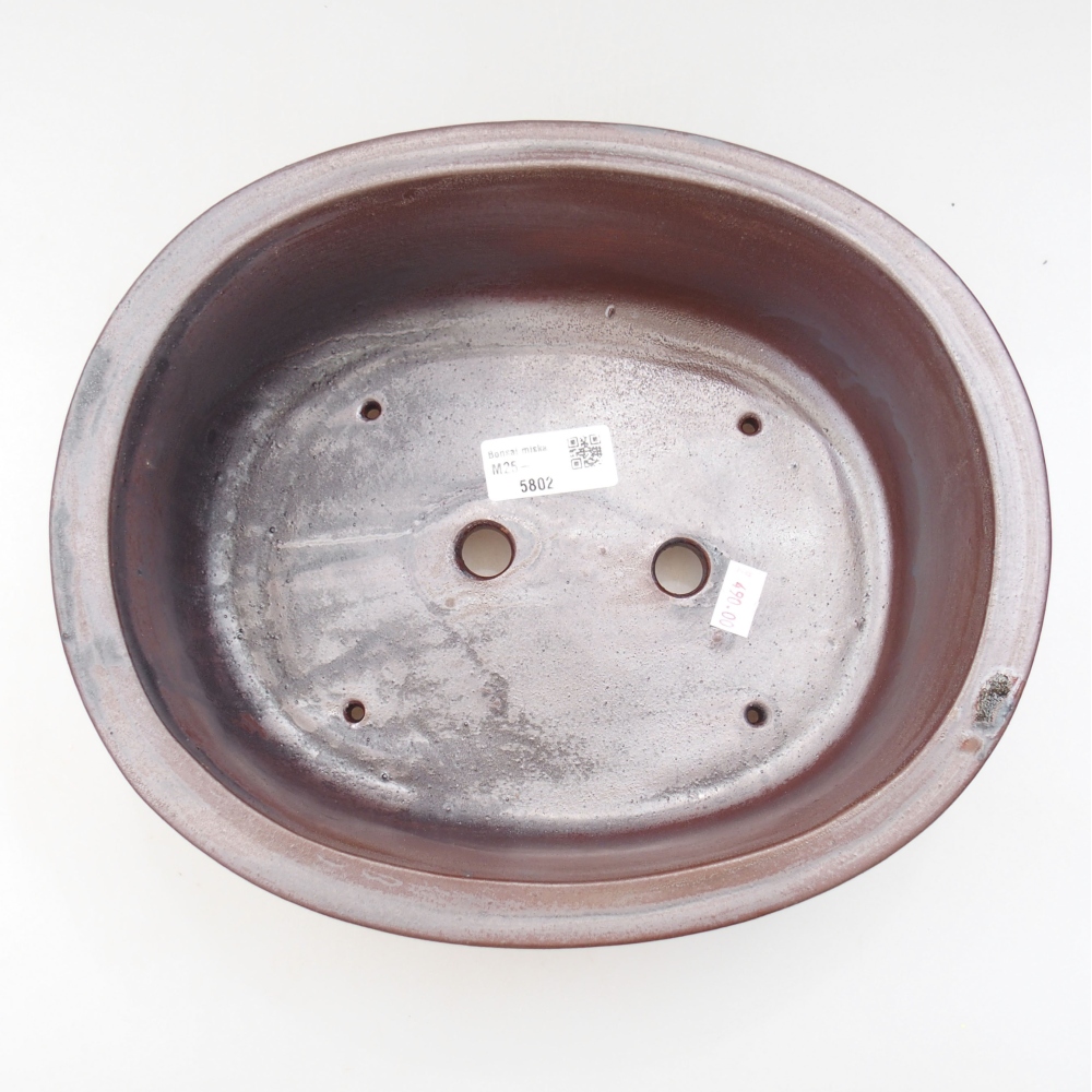 kerámia bonsai tál 26 x 22 x 8 cm, barna