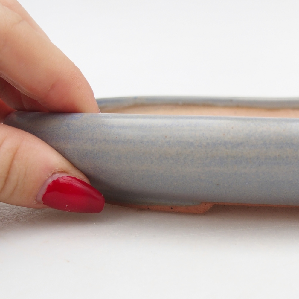 kerámia bonsai tál 22 x 17 x 3 cm, kék színben